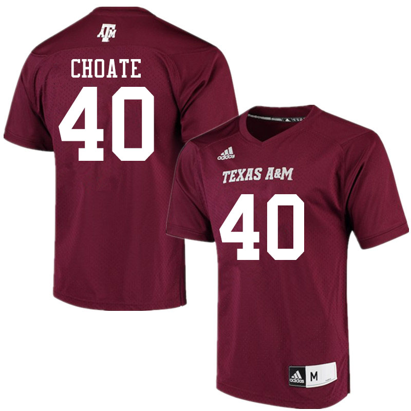 Men #40 Connor Choate Texas A&M Aggies College Football Jerseys Sale-Maroon Alumni Player